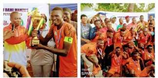 Bishop Dami Mamza rejoicing and presenting trophies to the winners of the competition.