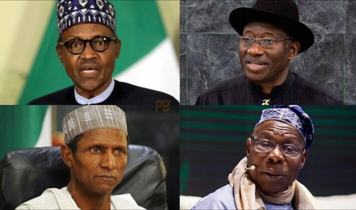 Obasanjo, Yaradua, Goodluck and Buhari.