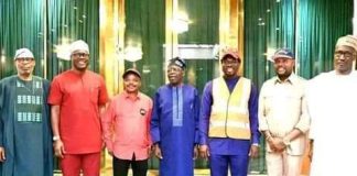 Leadership of organized labour after a meeting with president Bola Ahmed Tinubu.