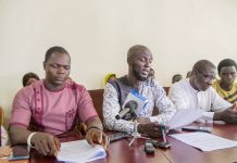 Catholic secretariat members delivery the press conference Saturday in Yola.