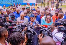 Oyetola speaking to newsmen.