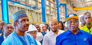 Minister of Transportation and others during the kick off of the Ibandan dry port.