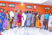 Minister of Transportation during NRC facility tour in Lagos.