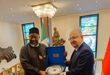 Minister of defense during the visit.