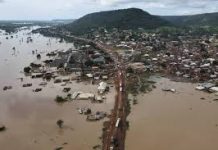 A file picture of a flooded area in Nigeria.