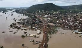 A file picture of a flooded area in Nigeria.