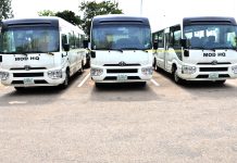 The newly acquired buses by ministry of defense.