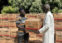 Distribution of water pumps by Sen Yaroe.