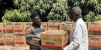 Distribution of water pumps by Sen Yaroe.