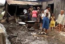 Poverty stricken neighborhood in Lagos.