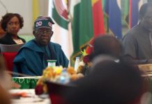 The meeting of ECOWAS heads of state.