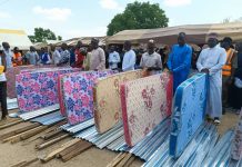 Some of the items distributed by EMNAMU foundation today at Pella, Hong LG.