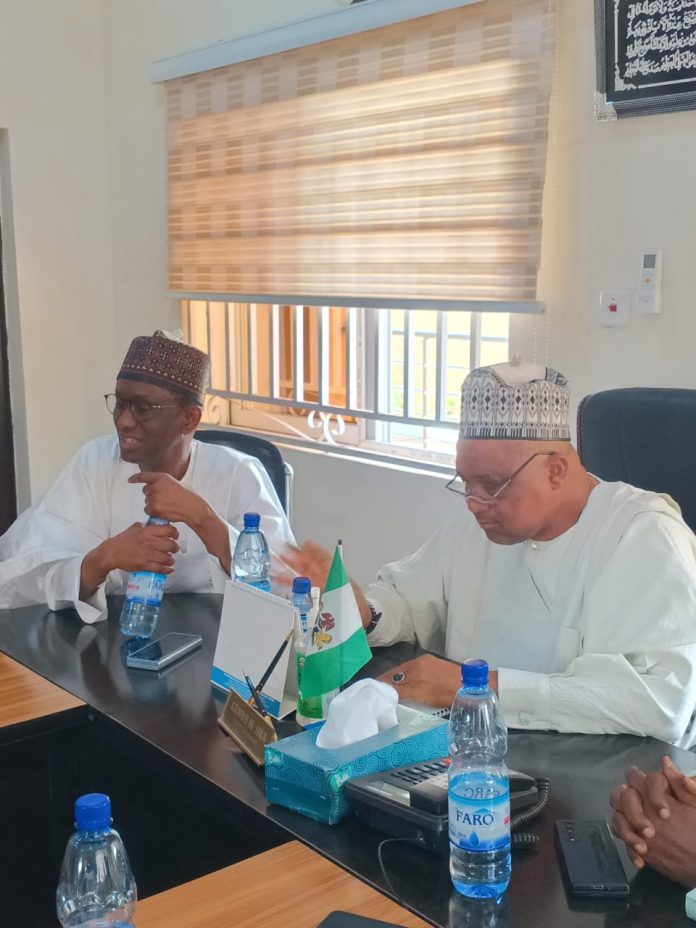 Ribadu and Gambo Jika during the visit.