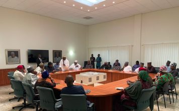 Pix of the meeting between Obasanjo and the ex lawmakers.