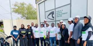 A group picture of PPDC team during the visit to NCoS Yola office on Thursday.