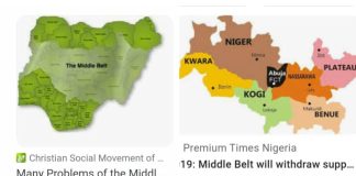 Map of Nigeria.