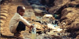 A typical source where cholera can be contracted.