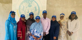 L-R: Aisha Musa Auyo, Sakinat Abubakar Musa, Maryam Sulaiman, Faiza Aliyu Doma, Abubakar Mohammed Kado, Jamila Yunusa Suleiman, Hafsat Aleeyu Muye, Cara Gift Luckson.