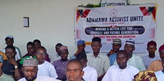 Aliyu addressing the press on Friday in Yola.