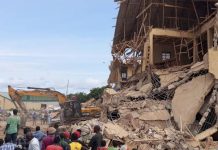 Collapsed school building in Plateau State.