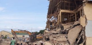 Collapsed school building in Plateau State.
