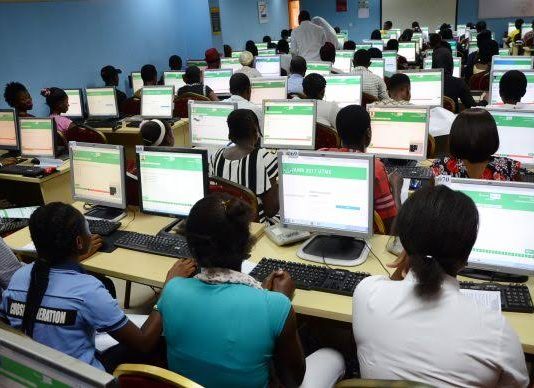 Students writing JAMB.