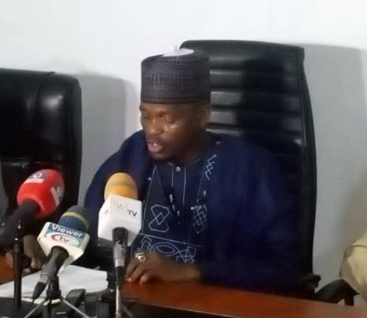 APC kicks as Bauchi electoral commission declares PDP as winner of all LG polls Kaigama declaring the election results.