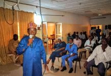 Pharm, Alhassan Abba Abubakar presenting a slide at FMC Bikudu during the World Pharmacists Day held on Wednesday.