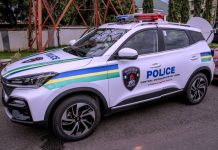 Police van.