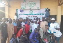 A group photo of stakeholders shortly after the sensitization at Adamawa Sunshine Park on Thursday.