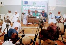 The awareness campaign at Modibbo mosque Yola on Monday.
