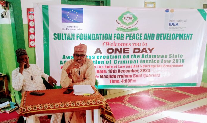 Barr. Ishaq Abdullahi and Barr. Musa Maisaje delivering the key awareness messages.