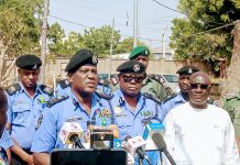 Adamawa CP addressing journalists at the end of the year press conference on Thursday in Yola.