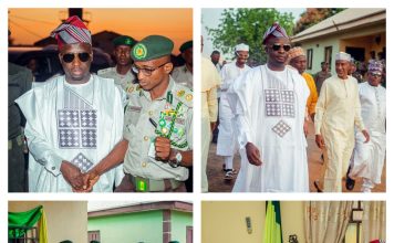 Pictures of Dr. N Musa during the event culminating in the release of 51 prison inmates in Yola.