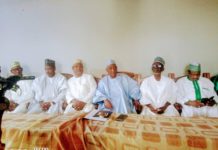 Stakeholders opposed to the creation of Fufore emirate during a press conference in Yola today.
