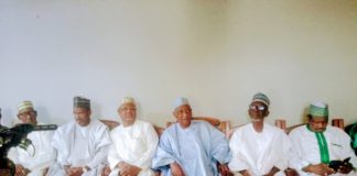 Stakeholders opposed to the creation of Fufore emirate during a press conference in Yola today.