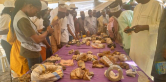 Various mineral deposits, precious stones in display during the summit which started from Tuesday in Yola.
