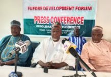 Members of Fufore Development Forum during the press conference in support of the newly created Fufore emirate on Saturday.