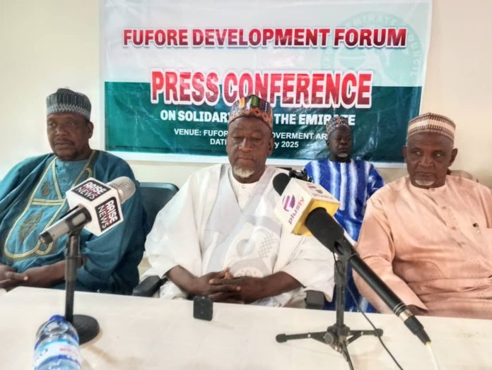 Members of Fufore Development Forum during the press conference in support of the newly created Fufore emirate on Saturday.