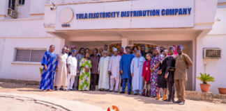 Officials of YEDC in a group photo with journalists during the media engagement.