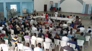 A cross section of the constituents during the town hall meeting.