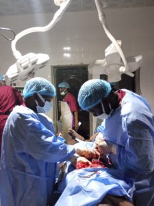 An ongoing operation during the outreach.