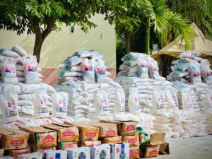 Food items on display during the empowerment drive.