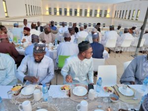 A scene of the Iftar breakfast on Tuesday at the ONSA on Tuesday.