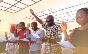 Other members of the exco being sworn-in.