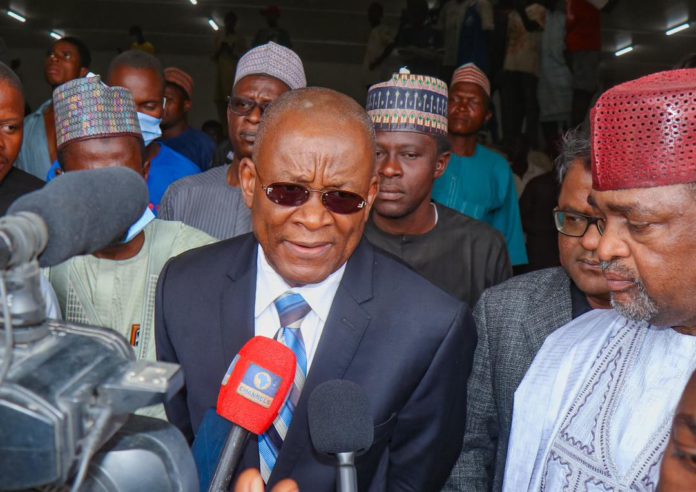 Sen. Enoh with other stakeholders during the commissioning of the project.