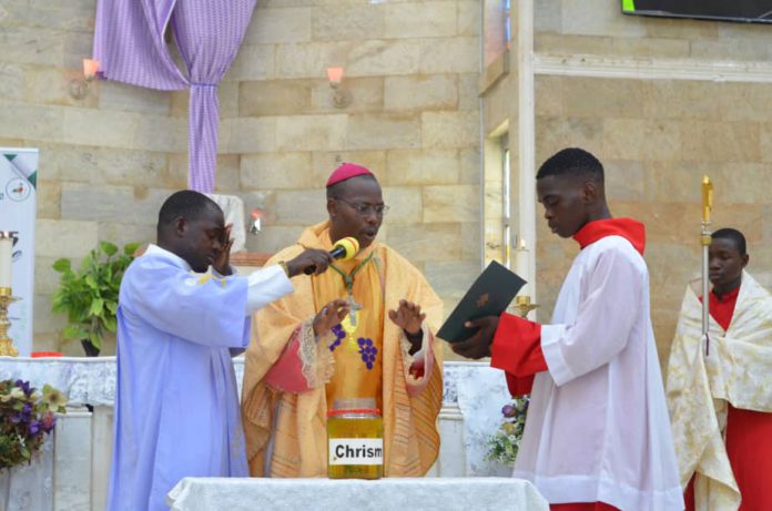 Bishop Mamza during the annual religious event in Yola.