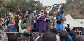 Natasha during the rally.