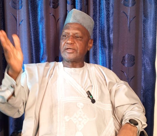 Sen. Abubakar Halilu Girei during the interview on Sunday in Yola.