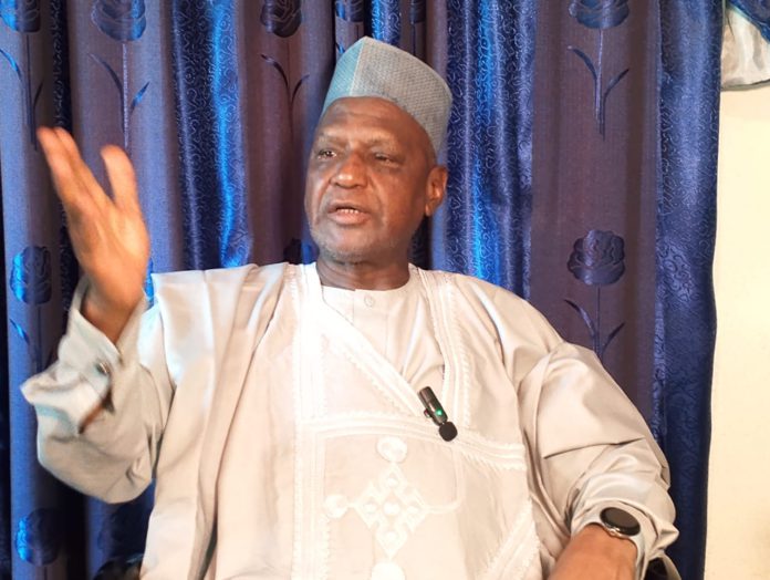 Sen. Abubakar Halilu Girei during the interview on Sunday in Yola.
